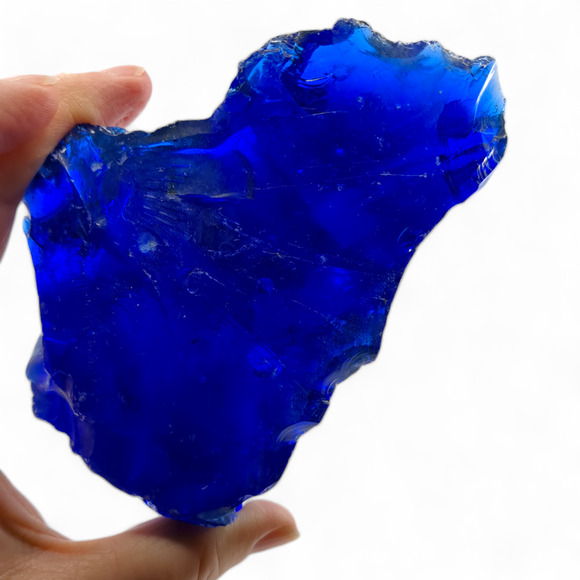 Cobalt Blue Manganese Fenton Glowing Art Glass Cullet #4GX12 - Picture 6 of 8